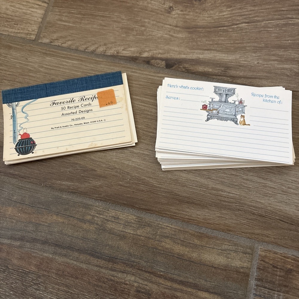 Recipe Card Note Lot (15‎ Of Favorite Recipes) (20 Here's What's Cookin')